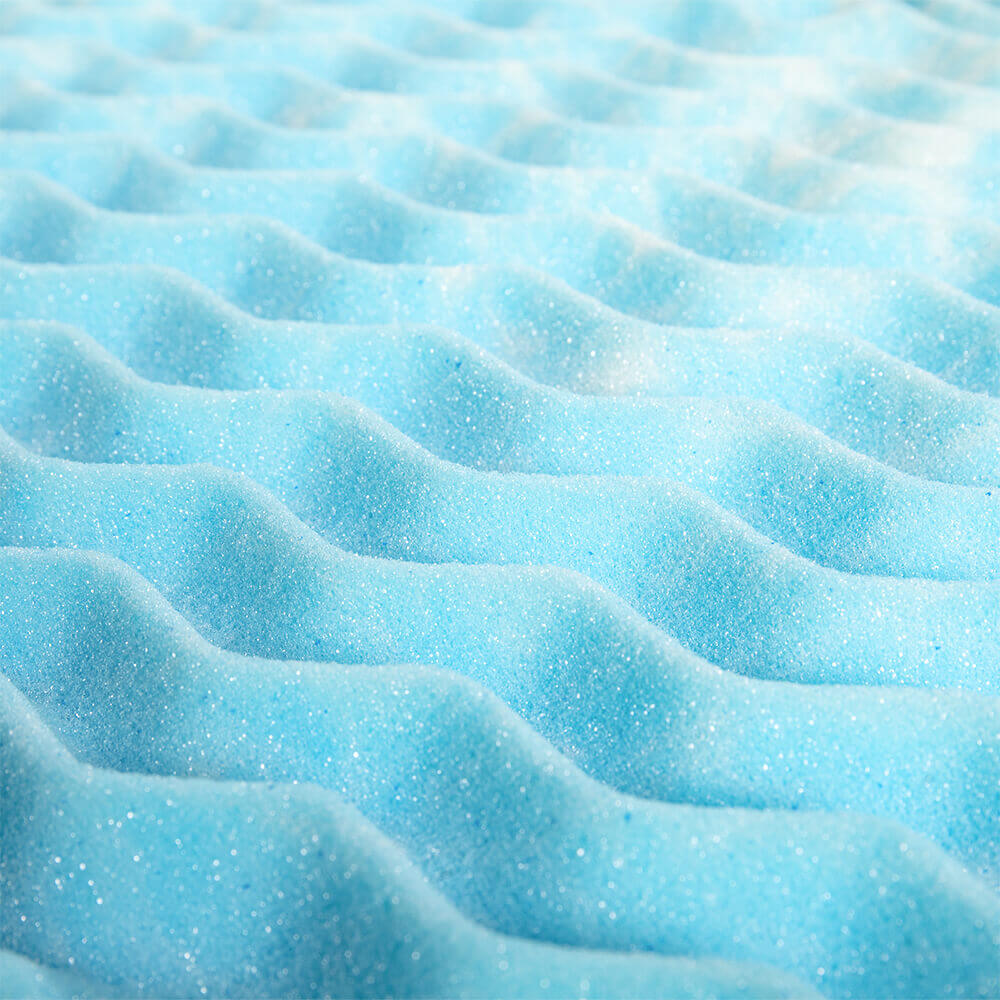 swirl gel cooling memory foam mattress topper