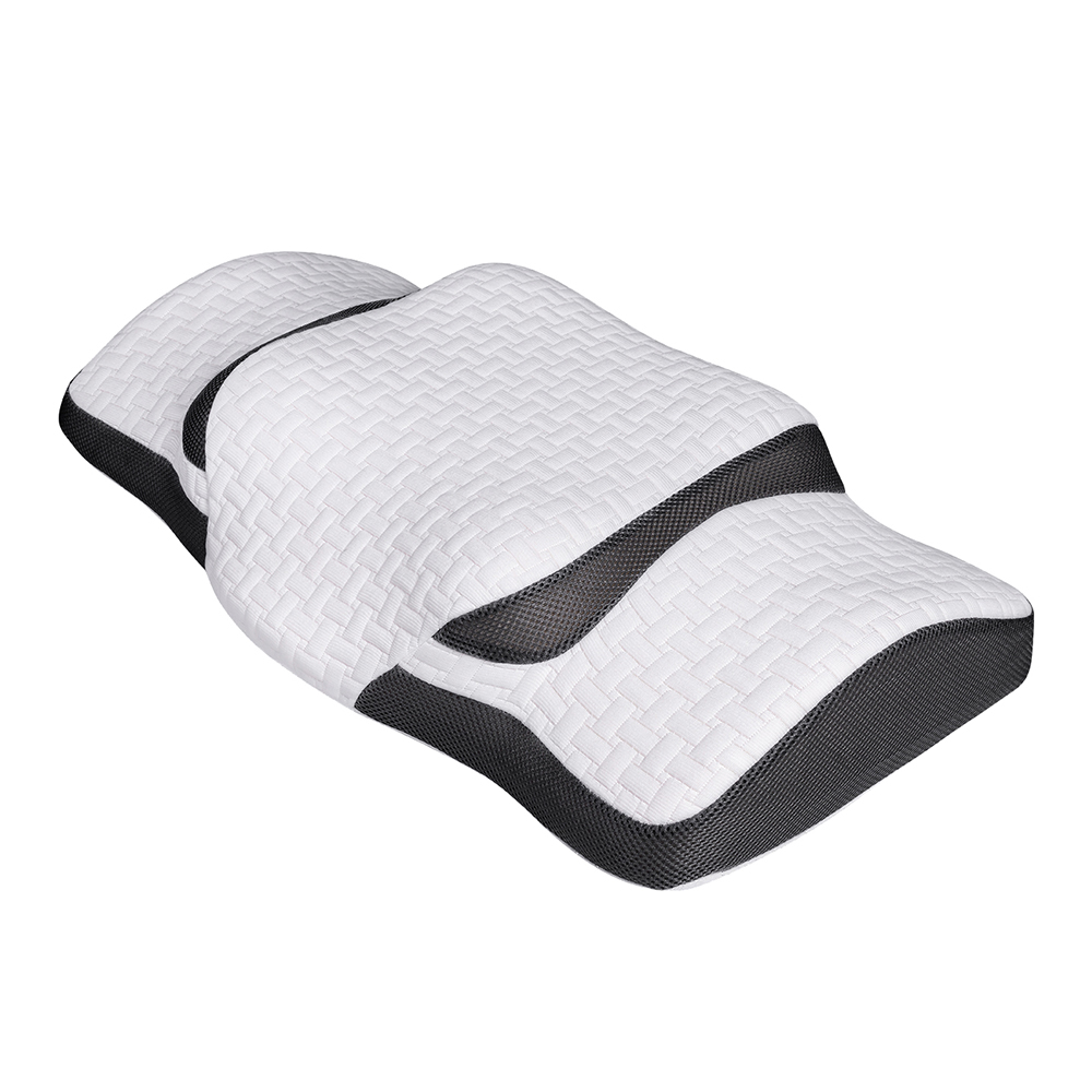 Memory Foam Bed Pillows for Neck Support, Ergonomic Cervical Pillow for Side, Back & Stomach Sleepers, Orthopedic Contour Pillow with Pillowcase
