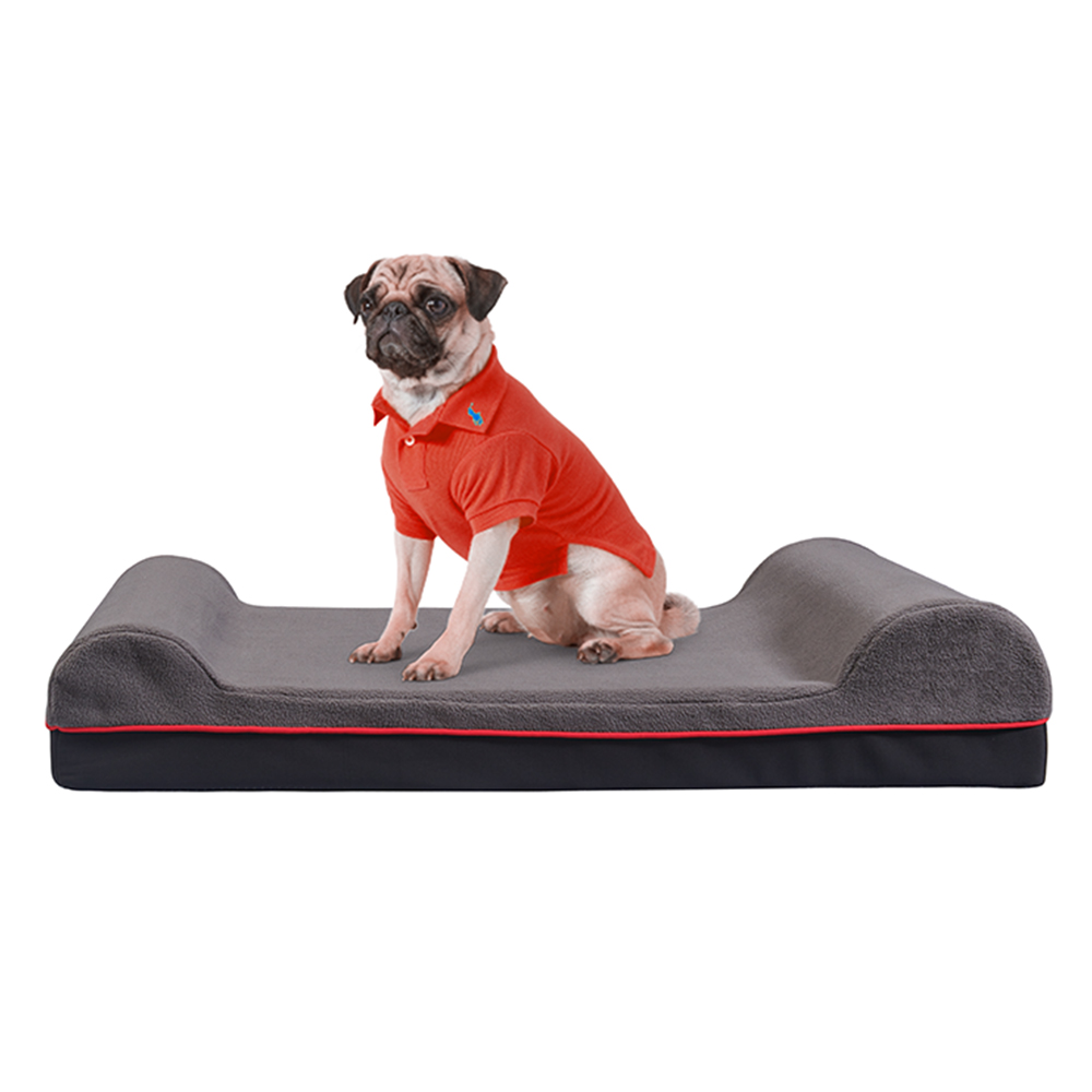 Memory Foam Dog Bed with Bolsters, Orthopedic Pet Sofa Beds with Removable Washable Cover, Breathable Dog Couch Bed for Large Dog, Breathable Pet Cot Nonskid Bottom
